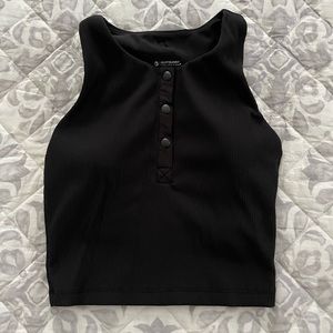 Buffbunny Henley Ribbed Crop - Small